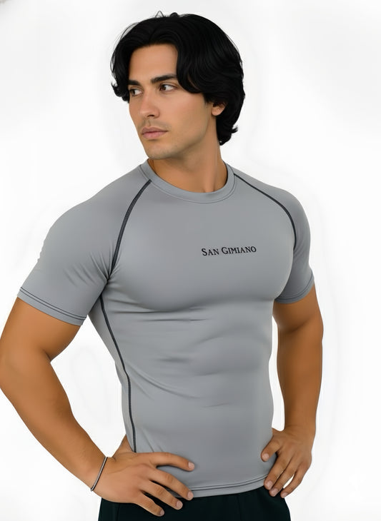 San Gimiano Aeroskin Grey Compression T-Shirt