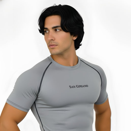 San Gimiano Aeroskin Grey Compression T-Shirt