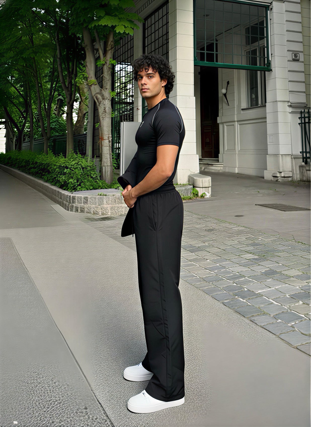 San Gimiano Premium Compression Training Tee - Black