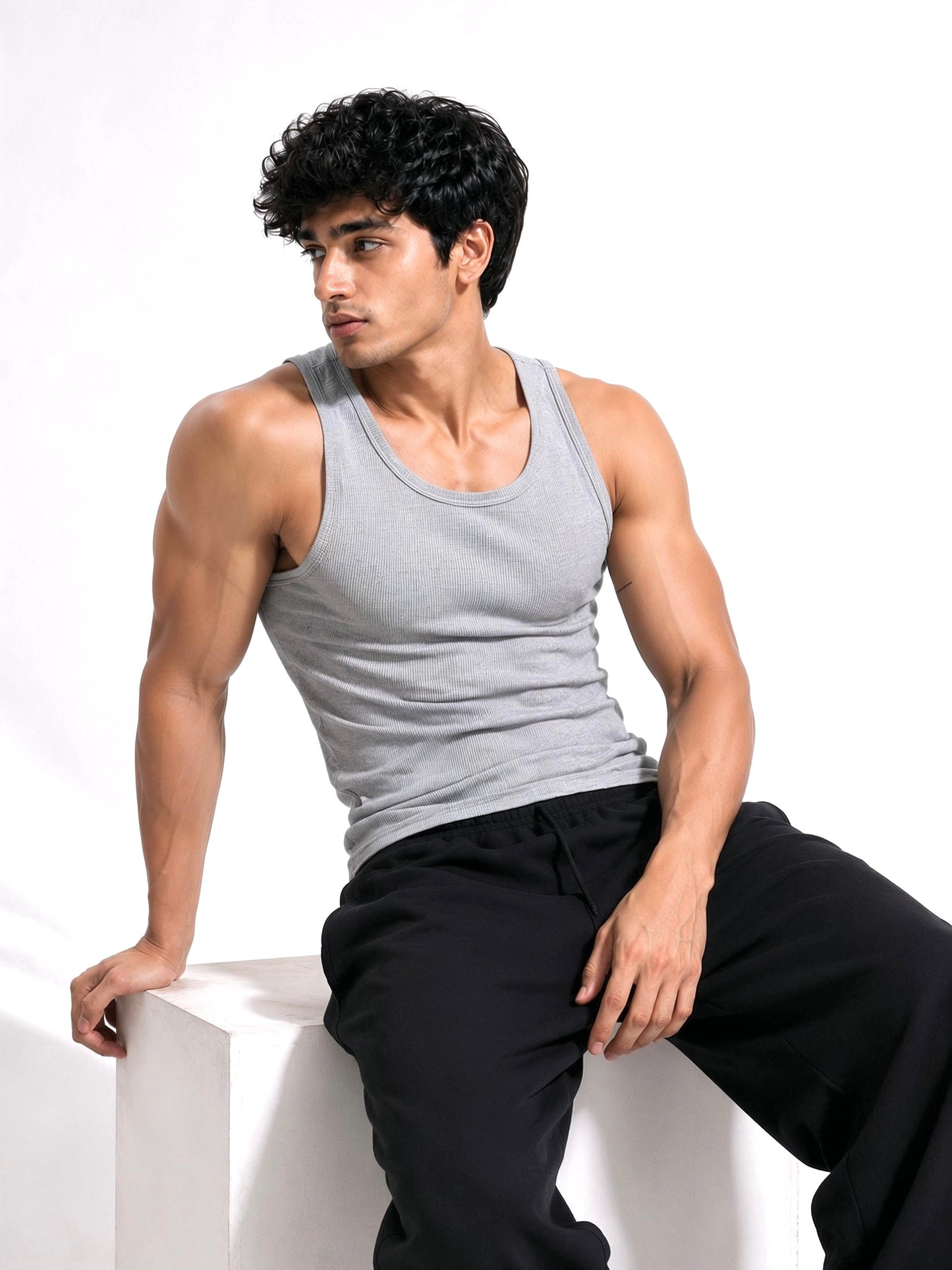 HOLY HEAVEN GREY TANK TOP