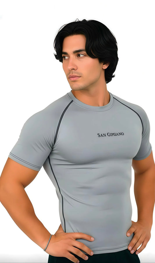 San Gimiano Aeroskin Grey Compression T-Shirt