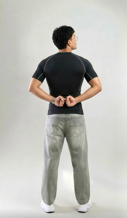 San Gimiano AeroSkin Black Compression T-Shirt