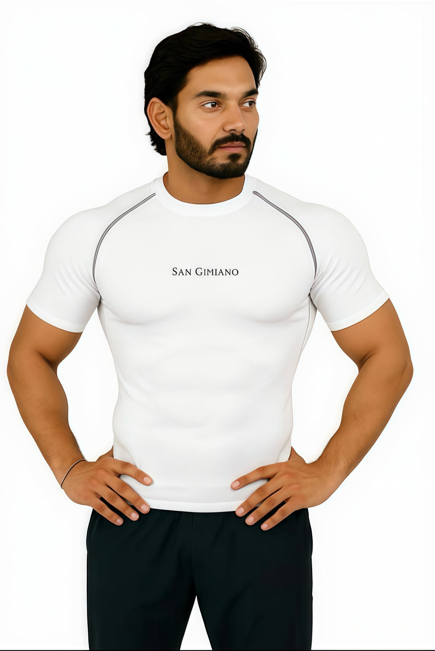 San Gimiano Aeroskin White Compression T-Shirt