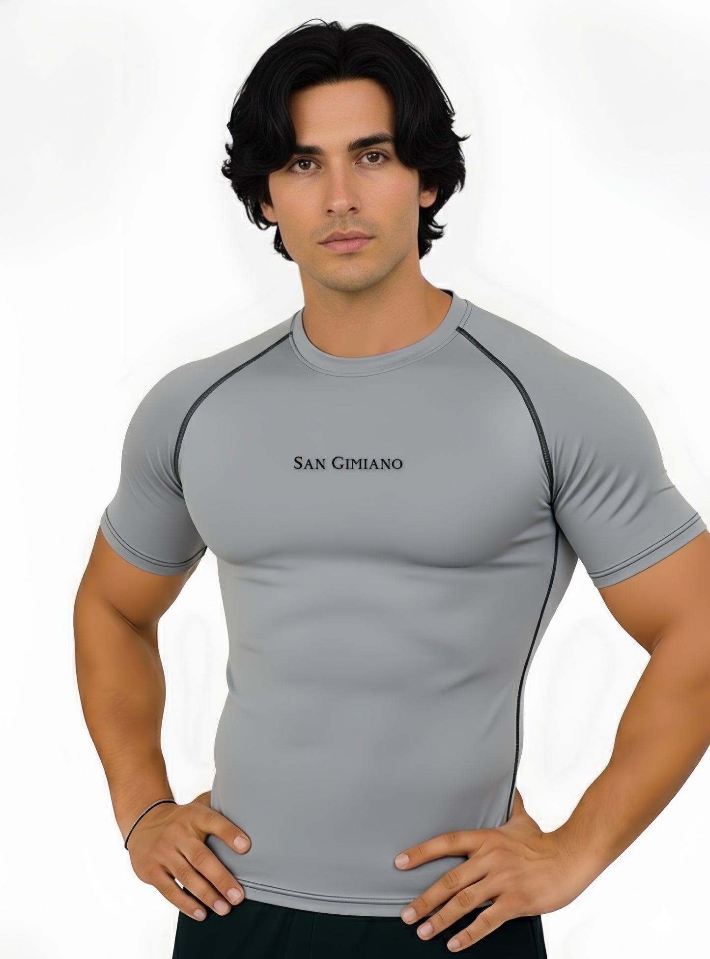 San Gimiano Aeroskin Grey Compression T-Shirt