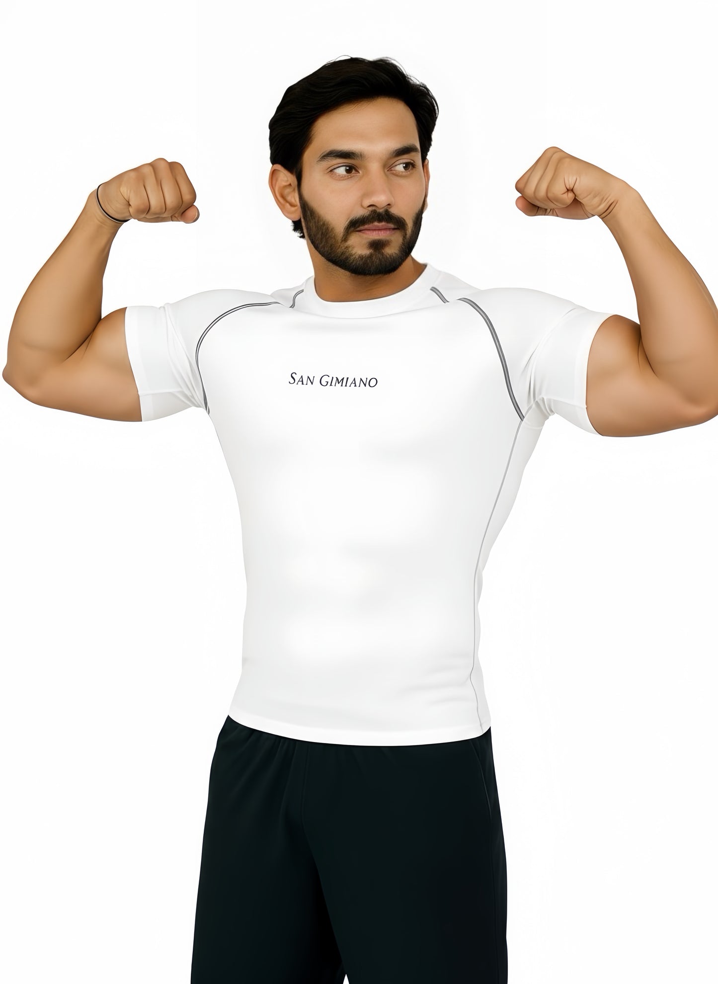 San Gimiano Aeroskin White Compression T-Shirt