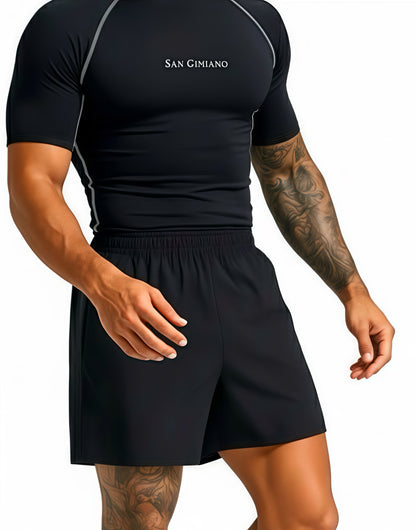 San Gimiano AeroSkin Black Compression T-Shirt